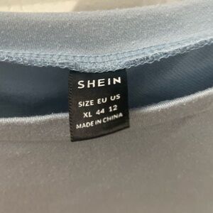 SHEIN Soft Blue Casual Tee